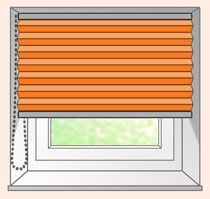 Faltstores Plissees in der Fensternische befestigen
