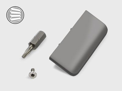 Teba Designgriff aus Aluminium in anthrazit