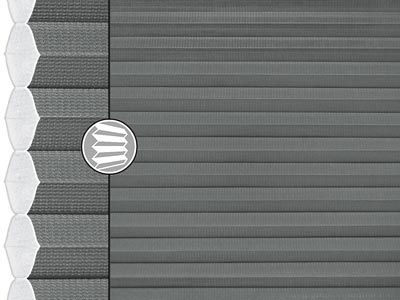 Wabenplissee durchsichtig schwarz von Kadeco